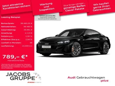 Audi Audi e-tron GT S qu. Black/Pano/Laser/HuD/ACC/360° im Auto Abo von LeasingMarkt.de