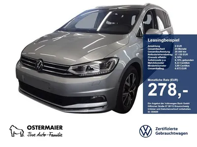 VW Volkswagen Touran HIGHLINE 2.0TDI 150PS DSG NP.62T AHK.KAME im Leasing von Null-Leasing