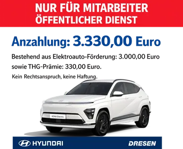 Hyundai Hyundai Hyundai Kona Elektro Select**NUR FÜR ÖFFENTL.DIENST** I Navi I 65 kWh I LED I Rückfahrkamera I Spurhalteassistent COPY im Auto Abo von 9Drive