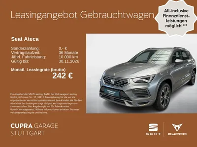 Seat Seat Ateca FR-Line 2.0 TDI DSG 110kW im Leasing von Null-Leasing