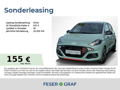 Hyundai Hyundai i10 N-LINE NAVI CAM SHZ LHZ CARPLAY LED-TFL USB im Auto Abo von LeasingMarkt.de