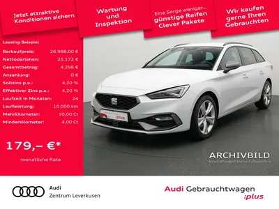 Seat Seat Leon ST FR NAVI VIRT ACC KAM LEDER SHZ CARPLAY im Auto Abo von Null-Leasing