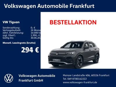 VW Volkswagen Tiguan R-Line 1,5 l eHybrid OPF 110 kW (150 PS) im Leasing von Null-Leasing