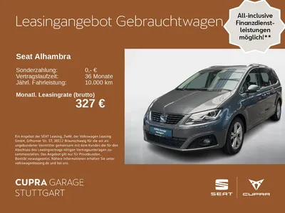 Seat Seat Alhambra 1.4 TSI Xcellence DSG 110 kW im Leasing von Null-Leasing