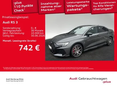 Audi Audi RS3 Limousine quattro S tronic Matrix Sportabgas Kamera im Leasing von LeasingMarkt.de