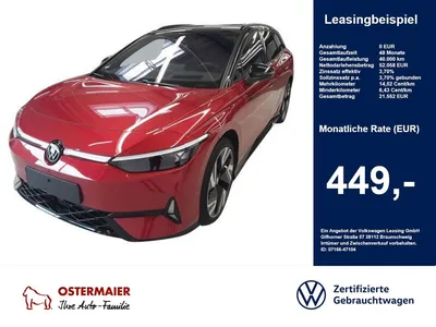 VW Volkswagen ID.7 Tourer GTX 340PS 4M NP.81T ACC.5J-G.WÄRMEPU im Leasing von Null-Leasing