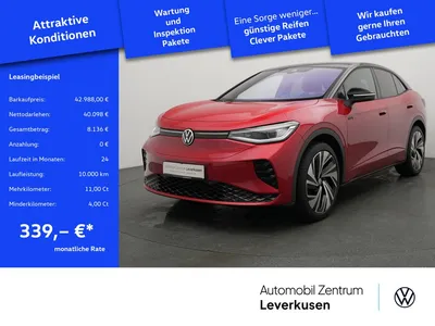VW Volkswagen ID.5 GTX 79KWH MATRIX AHK ACC LEDER NAVI VIRT im Auto Abo von Mobile.de