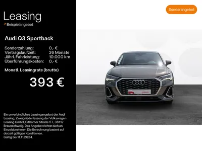 Audi AUDI Q3 Sportback 45 TFSIe S line RFK*LED*Virtual im Auto Abo von Null-Leasing