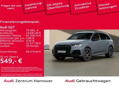 Audi Audi SQ7 4.0 TFSI quattro competition plus Laser Pano im Auto Abo von Null-Leasing
