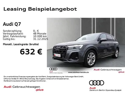 Audi Audi Q7 55 TFSI qu. S line tiptronic *PANO*7-Sitzer* im Auto Abo von Null-Leasing