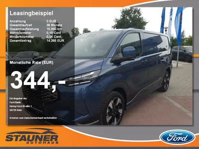 Ford Ford Transit Custom 320L1 Sport Elektro 70 KWH AHK B& im Leasing von Null-Leasing