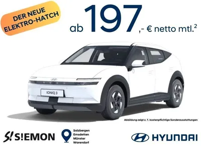 Hyundai Hyundai IONIQ 3 Select 42 kWh 147 PS Automatik Besteller im Leasing von Null-Leasing