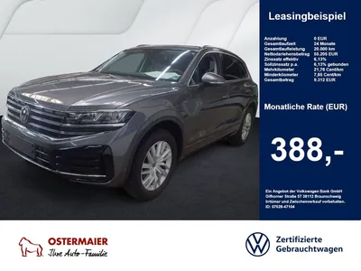 VW Volkswagen Touareg ELEGANCE 3.0TDI 231PS NP.93T ACC.AHK.KAM im Leasing von Null-Leasing