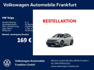 VW Volkswagen Taigo R-Line 1,0 l TSI OPF 85 kW (116 PS) 6-Gang im Leasing von Null-Leasing