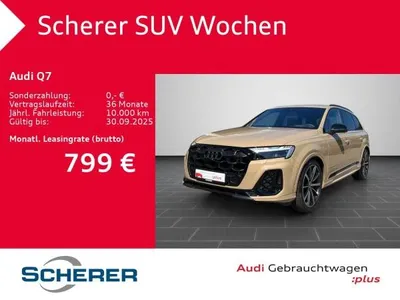 Audi Audi Q7 SUV S line 50 TDI 360°KAMERA AHK PANO 7-SITZER HD-MATRIX STD-HEIZUNG OPTIK SCHWARZ+ im Auto Abo von LeasingMarkt.de