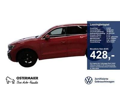 VW Volkswagen Touareg R-LINE 3.0TDI 231PS NP.108T ACC.5J-G.AHK im Leasing von Null-Leasing