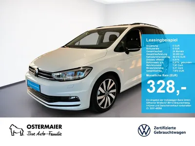 VW Volkswagen Touran HIGHLINE BLACK STYLE 1.5TSI 150PS DSG ACC im Auto Abo von Null-Leasing