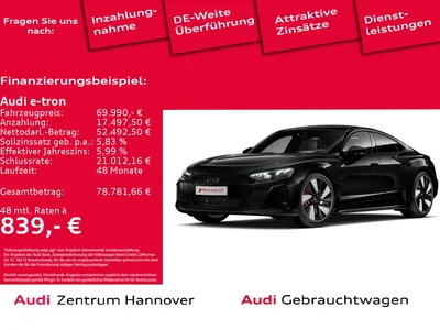 Audi Audi e-tron RS GT quattro Matrix Standklima Pano B&O im Auto Abo von Null-Leasing
