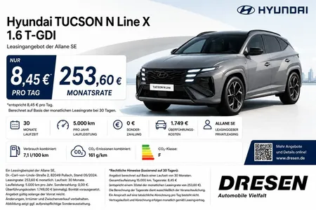 Hyundai Hyundai TUCSON 1.6 N Line X I Assistenz-Paket I Navi I L im Leasing von Null-Leasing