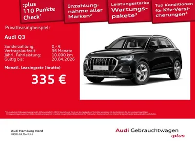Audi Audi Q3 35 TDI advanced S tronic Navi AHK Kamera ACC im Leasing von LeasingMarkt.de