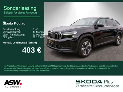 Skoda Skoda Kodiaq Selection 4x4 2.0TDI DSG Navi RFK HUD AHK im Auto Abo von Null-Leasing