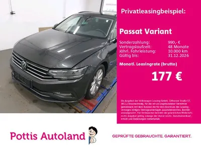 VW Volkswagen Passat Variant 1.5 TSI DSG BUSINESS NAVI SITZHZG im Leasing von Null-Leasing
