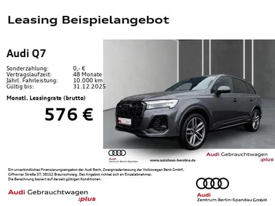 Audi Audi Q7 45 TDI qu. S line tiptronic *MATRIX*360°*HuD* im Auto Abo von Null-Leasing