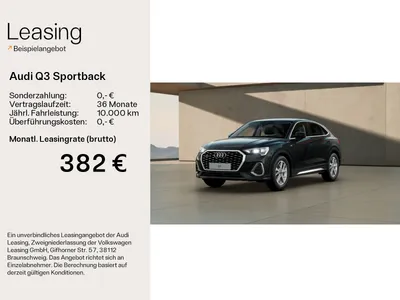 Audi AUDI Q3 Sportback 35 TDI quattro S line AHK*RFK*LED im Auto Abo von Null-Leasing