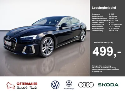 Audi Audi S5 Sportback 341PS QUATTRO AHK.KAMERA.NAVI.LED.S im Leasing von Null-Leasing
