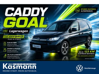 VW Volkswagen Caddy Goal 1.5 eHybrid NAV ACC SHZ PDC TWA 5JGA im Leasing von Null-Leasing