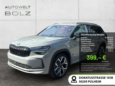 Skoda Skoda Kodiaq 2.0 TDI Sportline 4x4 NAVI AHK 360° PANO im Leasing von Null-Leasing