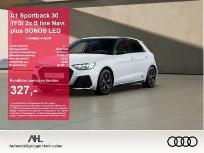 Audi Audi A1 Sportback 30 TFSI 2x S line Navi plus SONOS L im Leasing von Null-Leasing