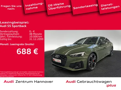 Audi AUDI S5 Sportback quattro 3.0 TDI HuD Standheiz. Matrix B&O AHK Kamera im Auto Abo von Null-Leasing