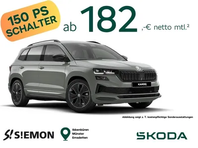 Skoda SKODA Karoq Sportline 🏎️🏁 150 PS Schalter ✔️ Gewerbeaktion 🚗 🚕 🚙 im Auto Abo von Null-Leasing