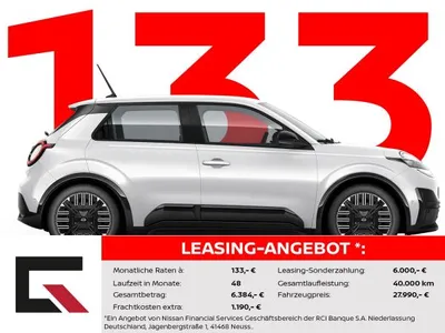 Nissan Nissan Micra 40kWh ENGAGE DriverAssist/Carplay/LED/PDC im Leasing von LeasingMarkt.de