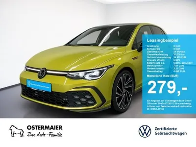 VW Volkswagen Golf VIII GTI BLACK STYLE 2.0TSI NP.59T.5JG.STHZG.KAMERA.NAVI+VC.HARMAN.PANO im Auto Abo von LeasingMarkt.de