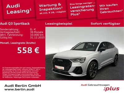 Audi Audi Q3 Sportback S line 40 TFSI qu.S tr. RFK MATRIX NAVI VIRTUAL im Auto Abo von LeasingMarkt.de