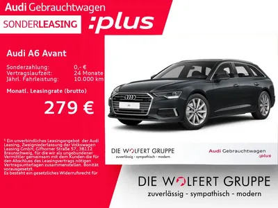 Audi Audi A6 Avant design quattro 45 TFSI S tronic PANO*AC im Leasing von Null-Leasing
