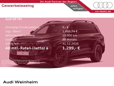 Audi Audi Q9 SUV TDI quattro 220 kW tiptronic im Leasing von Null-Leasing