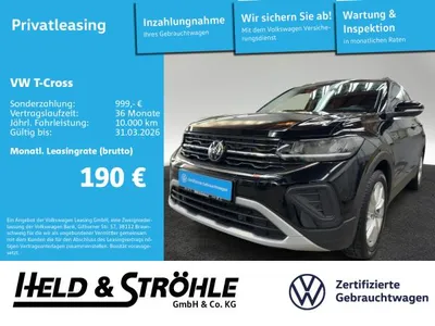 VW Volkswagen T-Cross Goal 1.0 TSI 17"ALU ACC LED NAVI 5J.GAR im Auto Abo von LeasingMarkt.de