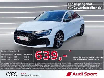 Audi Audi RS3 Limousine MATRIX Pano RS-AGA Carbon 280km/h im Auto Abo von Null-Leasing