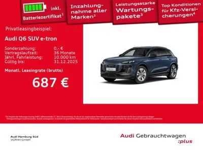 Audi Audi Q6 e-tron performance S LINE/B&O/PANO/HUD/LED+ im Auto Abo von LeasingTime