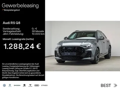 Audi Audi RS Q8 performance FAHRADV*305KMH*HUP*KERAMIK*SOF im Leasing von Null-Leasing