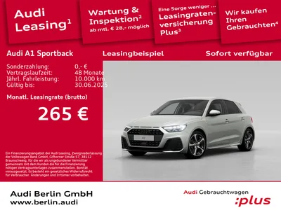 Audi AUDI A1 Sportback S line 25 TFSI S tr. PDC LED NAVI im Auto Abo von Null-Leasing
