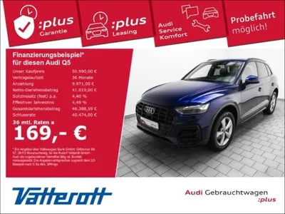 Audi Audi Q5 45 TFSI quattro advanced AHK ACC Pano Leder Matrix im Auto Abo von LeasingMarkt.de
