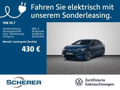 VW Volkswagen ID.7 Pro electric 82kwh WP IQ.DRIVE AREA VIEW AH im Leasing von Null-Leasing