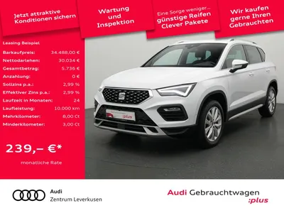 Seat Seat Ateca Xperience DSG NAVI AHK VIRT ACC LEDER KAM im Auto Abo von Null-Leasing