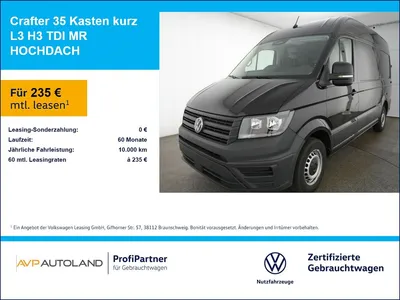 VW Volkswagen Crafter 35 Kasten kurz L3 H3 TDI MR HOCHDACH im Leasing von Null-Leasing