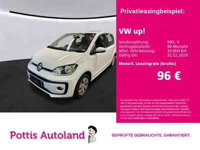 VW Volkswagen up! 1.0 MPI MOVE UP! SITZHZG KLIMA DAB+ im Leasing von Null-Leasing