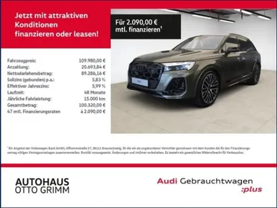 Audi Audi SQ7 4.0 TFSI quattro B & O Matrix im Auto Abo von LeasingMarkt.de